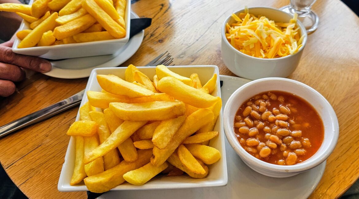 I asked for their cheesy chips and beans.