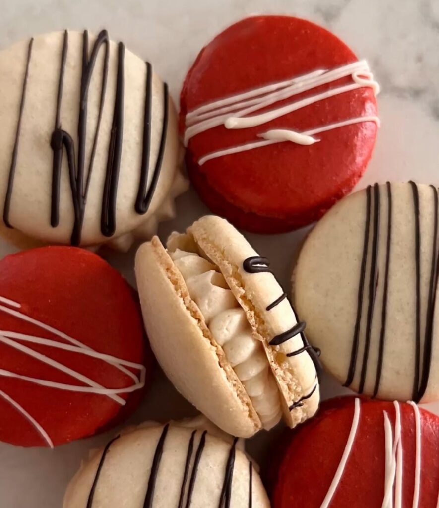 Baileys and Raspberry Cheesecake Macarons
