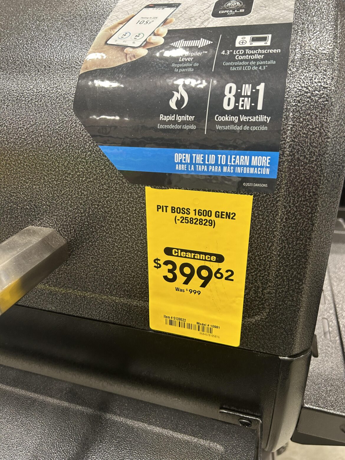 Bought Pit Boss Pro 1600 for $399