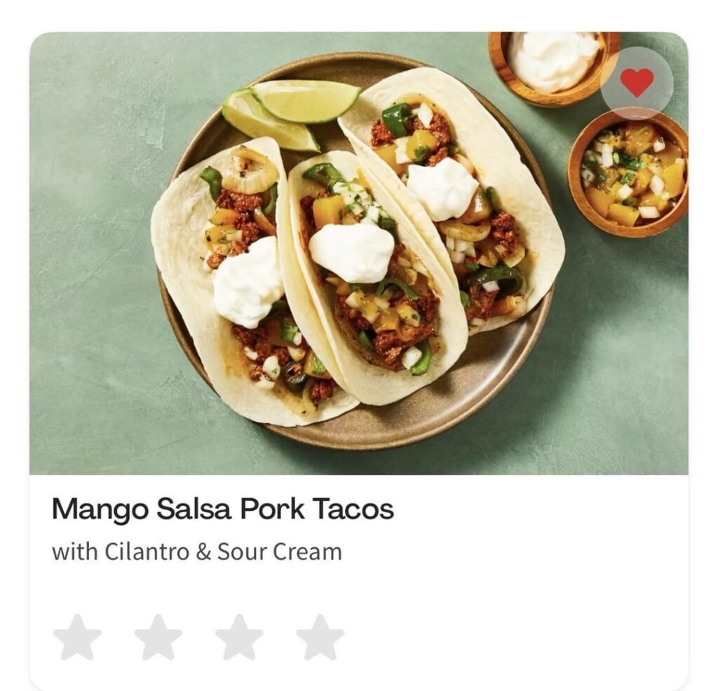 “Mango” salsa pork tacos