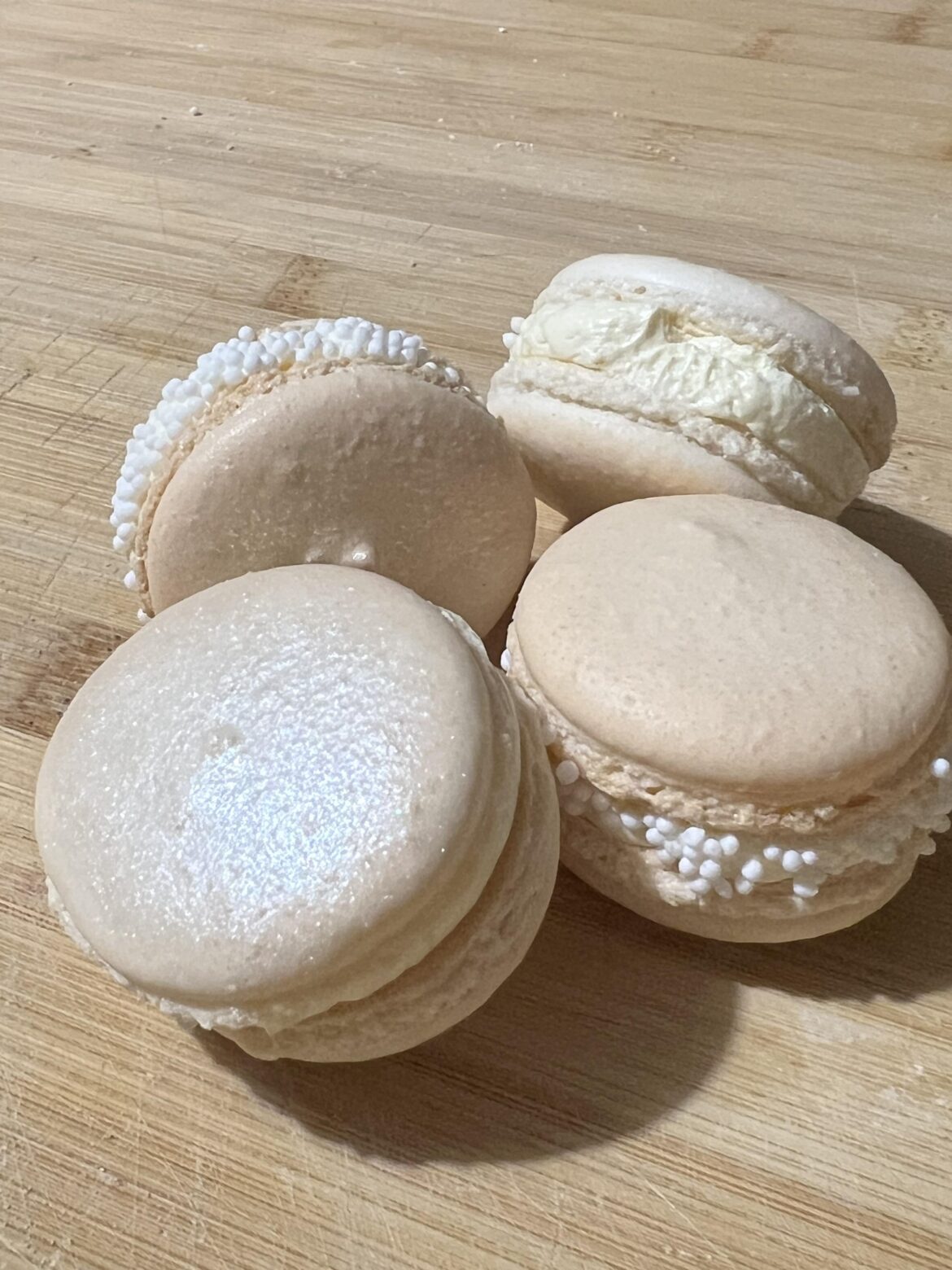 White macarons not so white