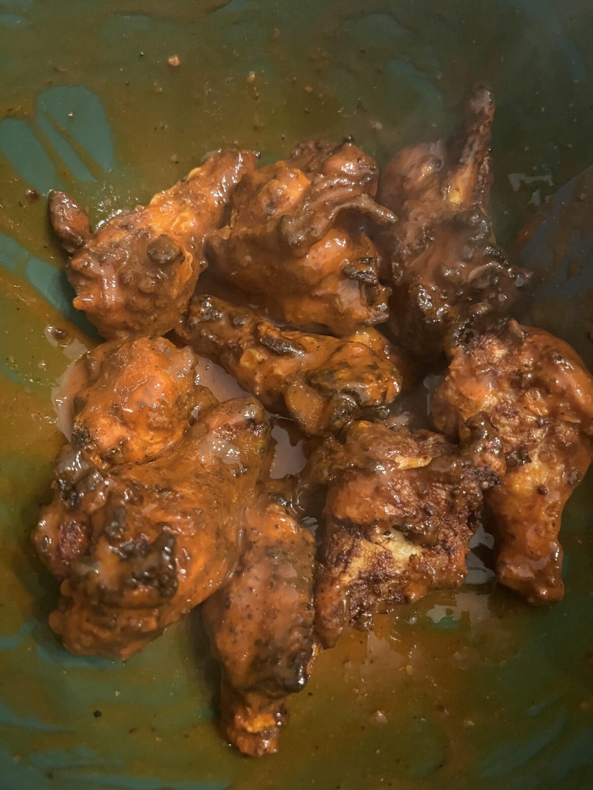 Made some ghost pepper buffalo wings in the air fryer