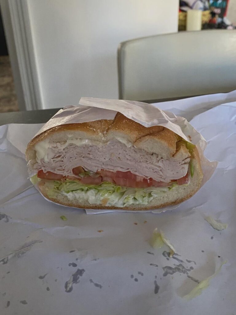 Turkey on kaiser from the deli