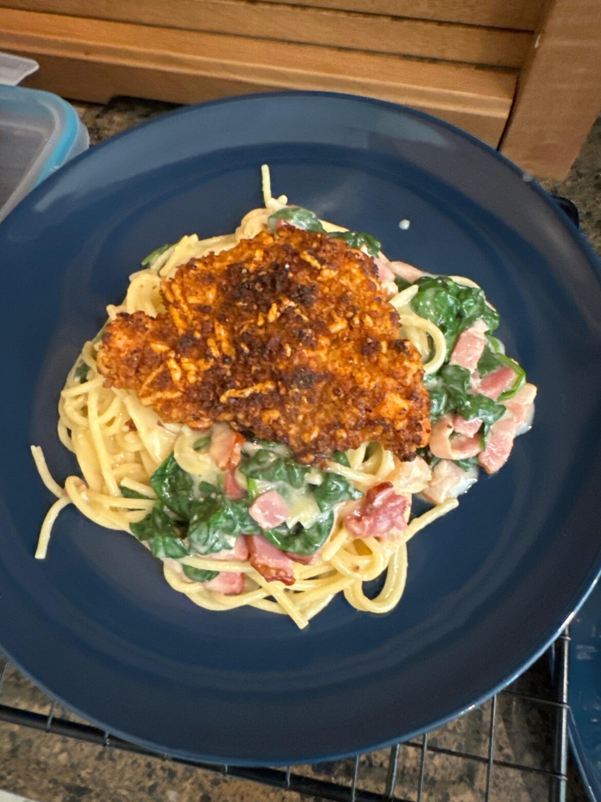 Crispy Chicken & Bacon Alfredo