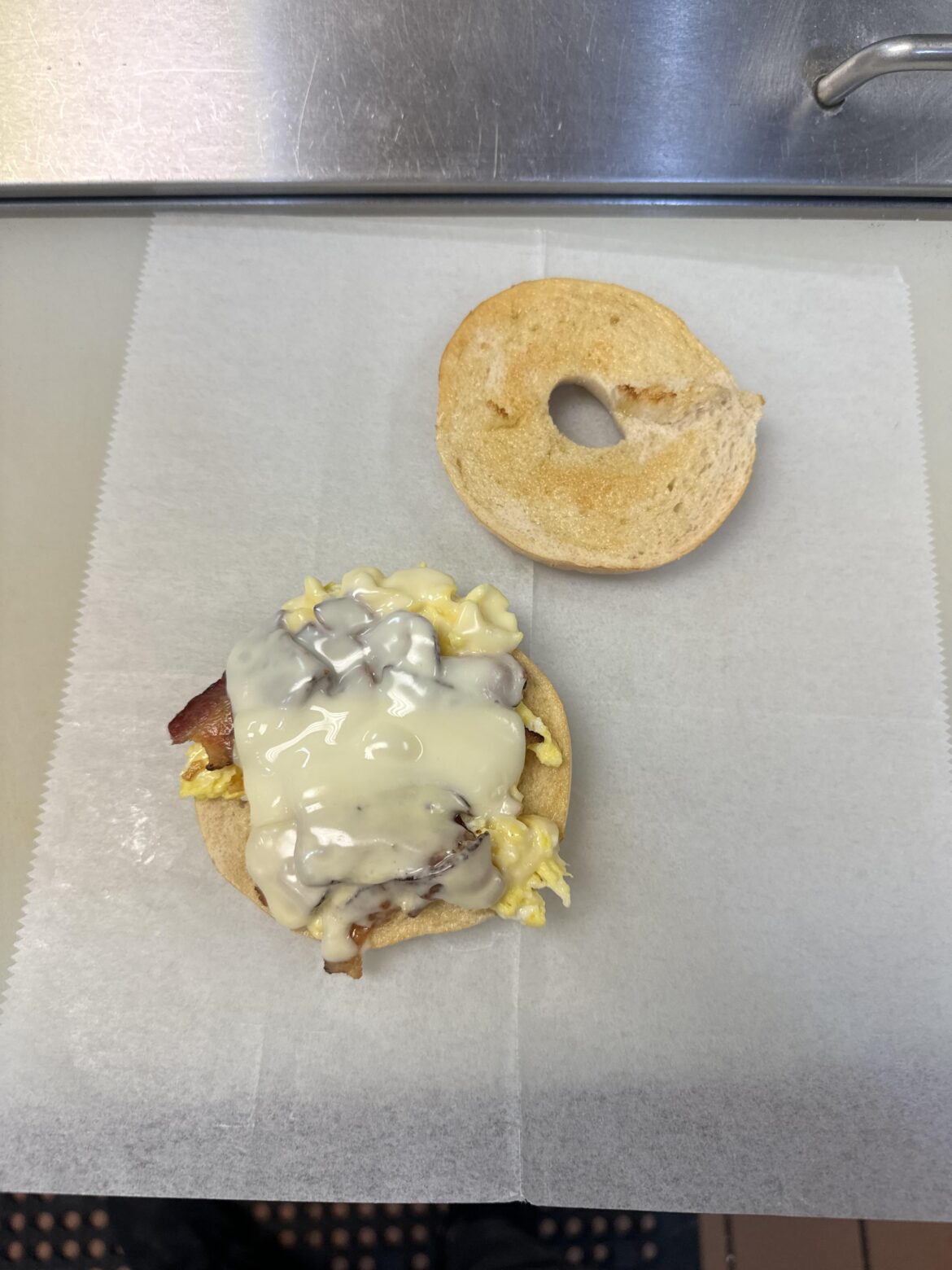 Bacon Egg& Cheese before breakfast rush