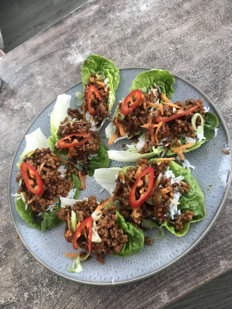 Yesterday I made san choy bow and today a refried the leftovers and served with a crispy egg