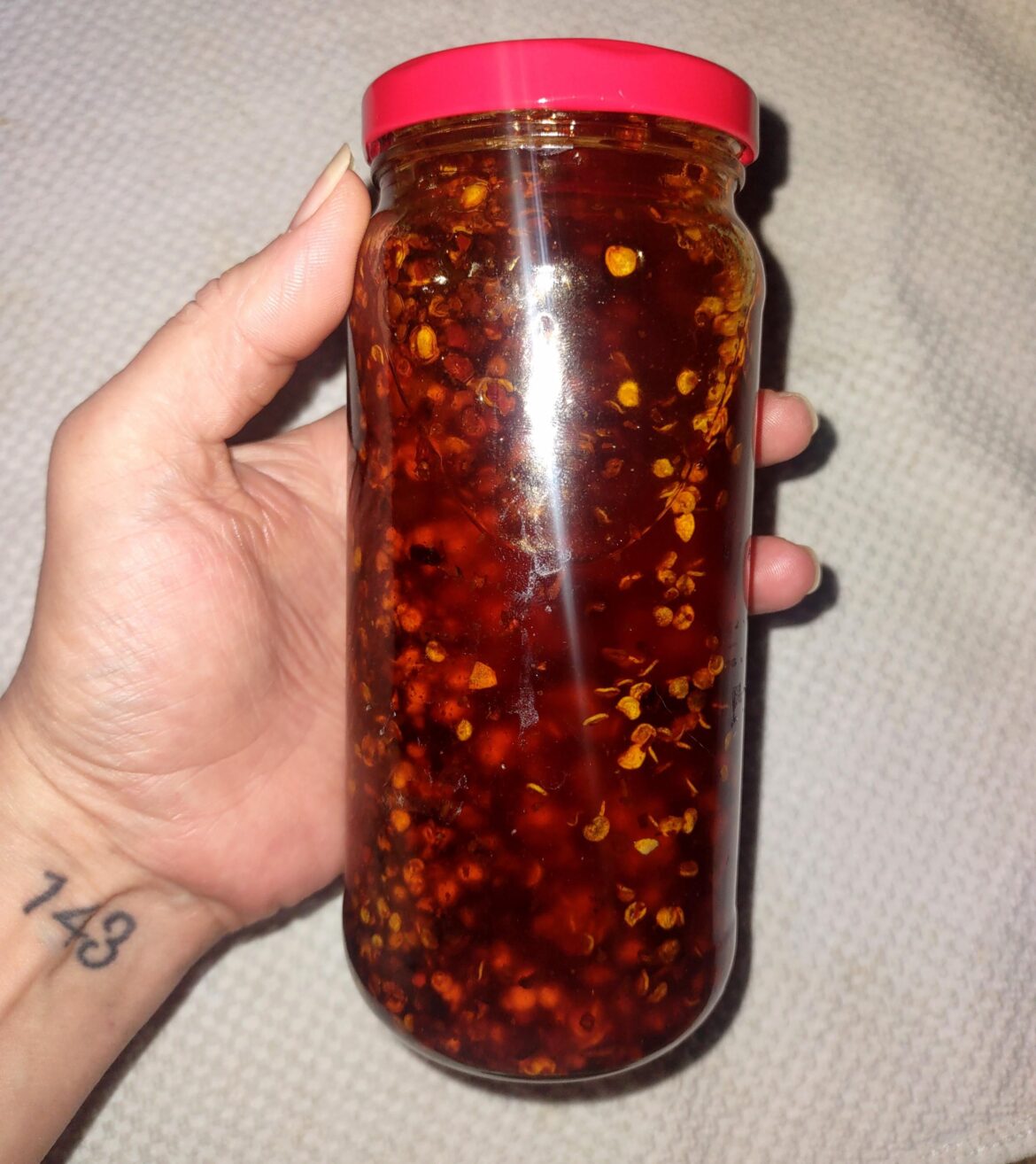 Homemade chili oil