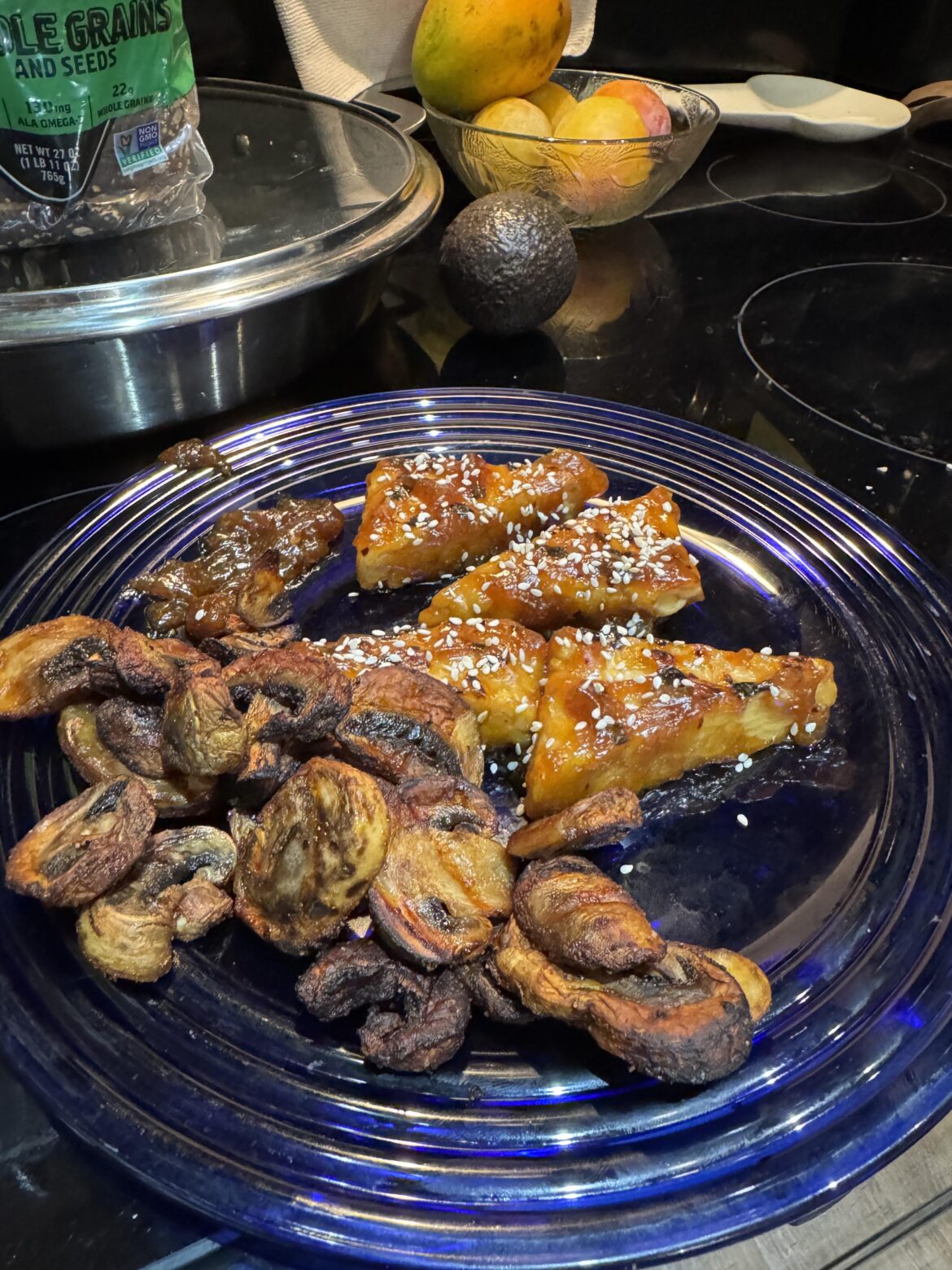 Mix of Fail and Success : General Tso’s Tempeh and Air Fryer Mushrooms
