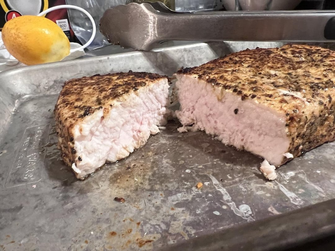 Cooking freshly caught swordfish sous vide is a game changer! Finished