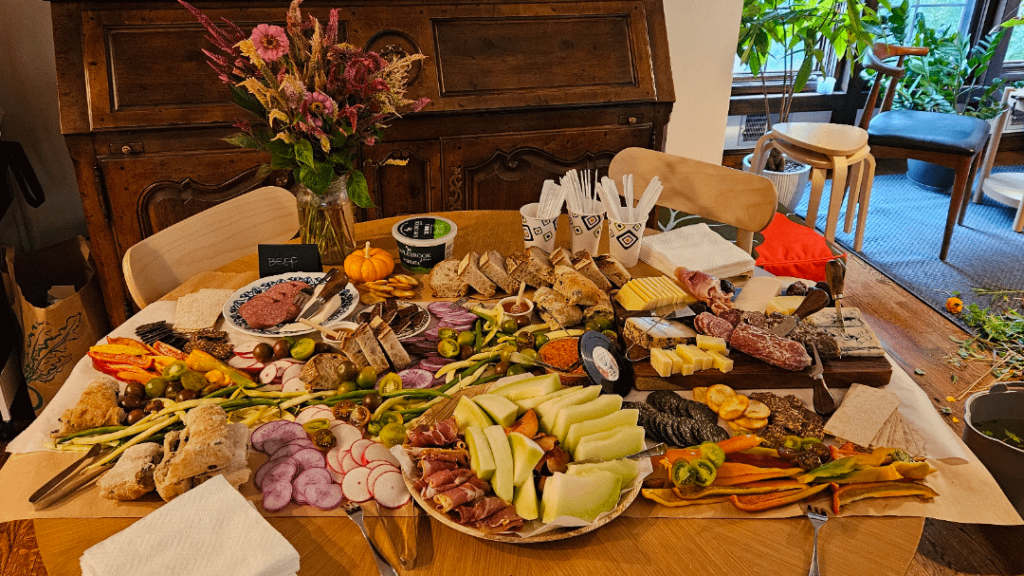 Home party table spread