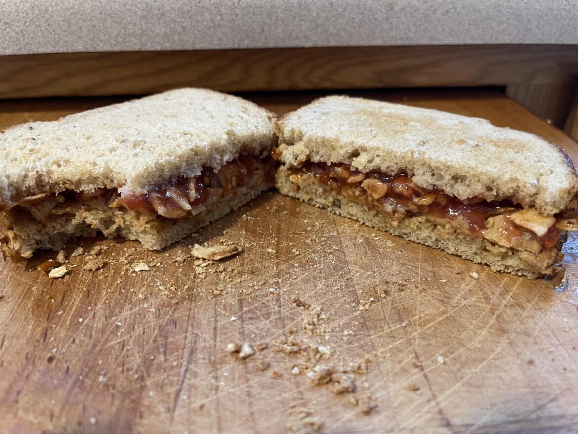 PB&J on Wheat w/ Crushed PB Pretzels