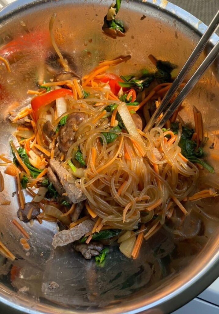 made japchae for the first time