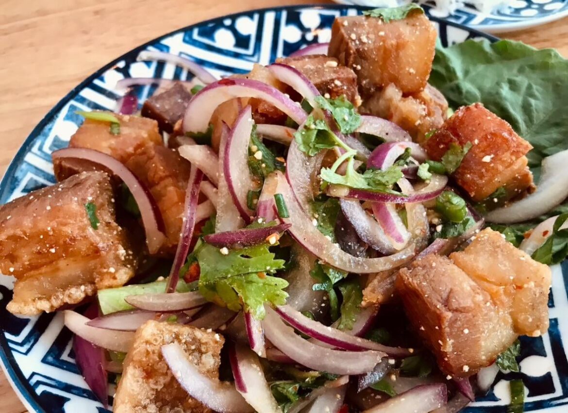 Looking for Crispy Pork Larb?