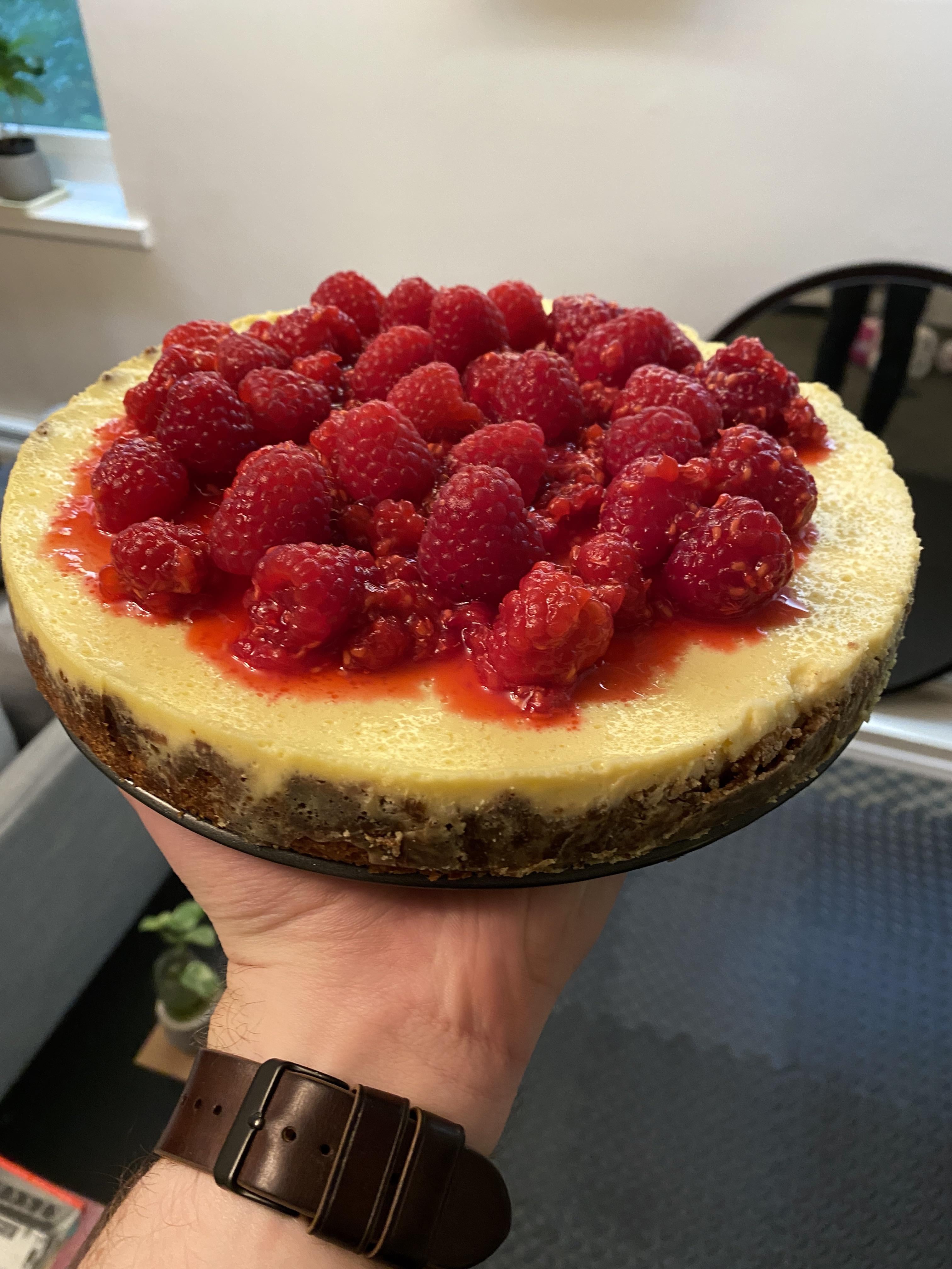 I'm super proud how Claire Saffitz's goat cheese cheesecake turned out