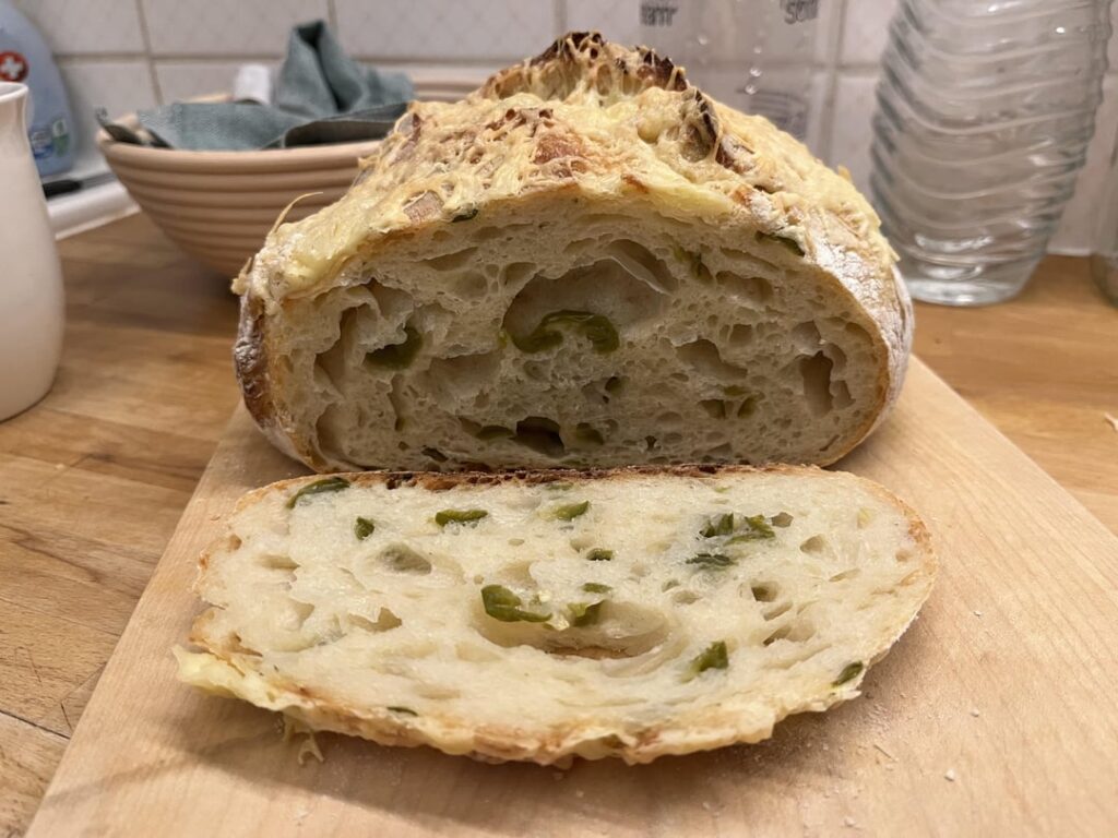 I saw your jalapeño cheese bread and had to make one myself.