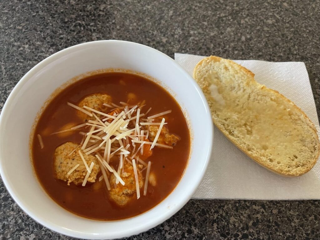 Italian Chicken Mini Meatball Soup. Mehh…Review Below ⬇️