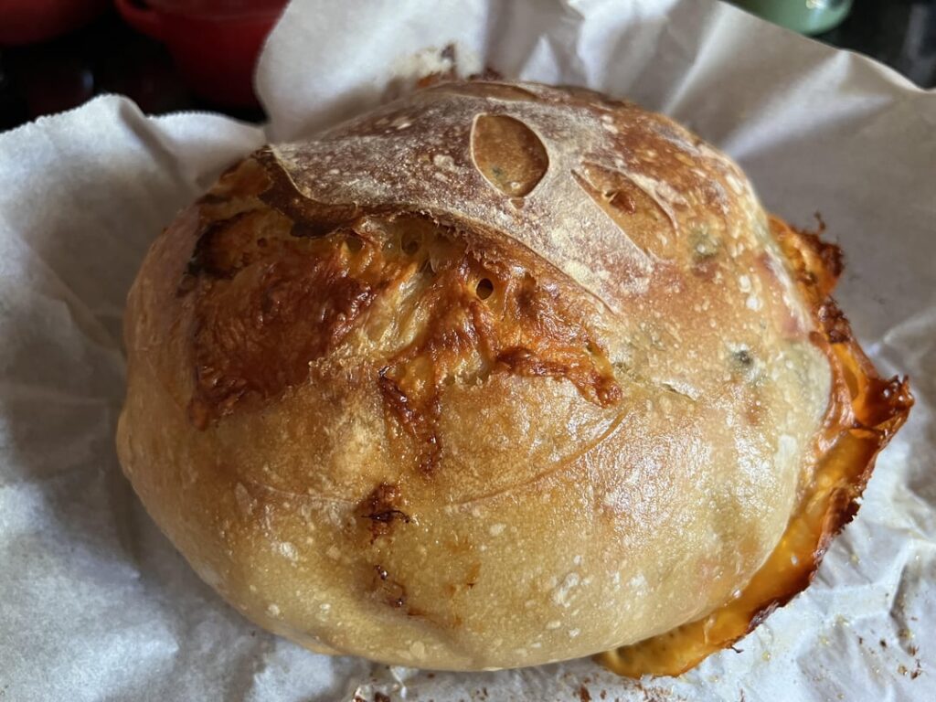 My mom made some cheddar jalapeño sourdough! What do you guys think?
