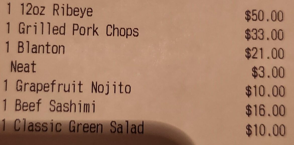 Since when did we start getting upcharged for whiskey served neat?