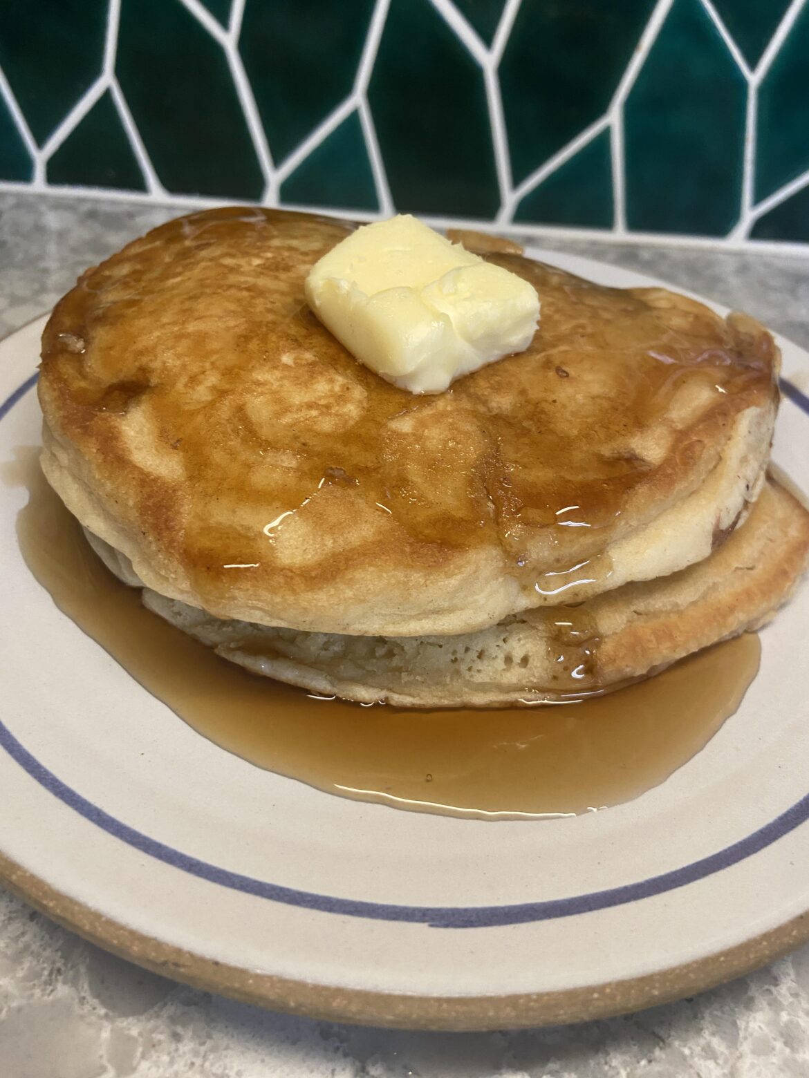 Mile High Sourdough Pancakes