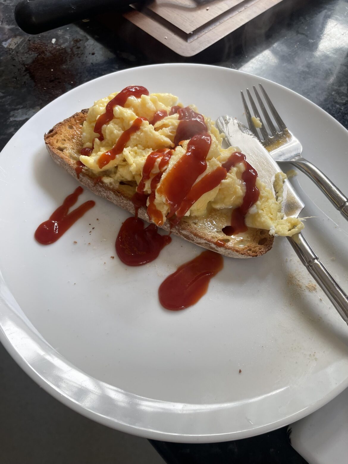 Cheesy scrambled eggs…