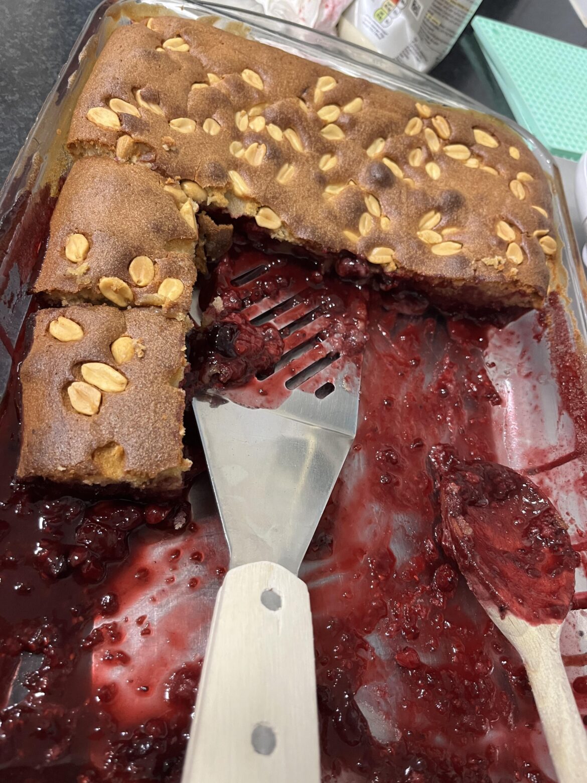 Peanut butter and jam pudding