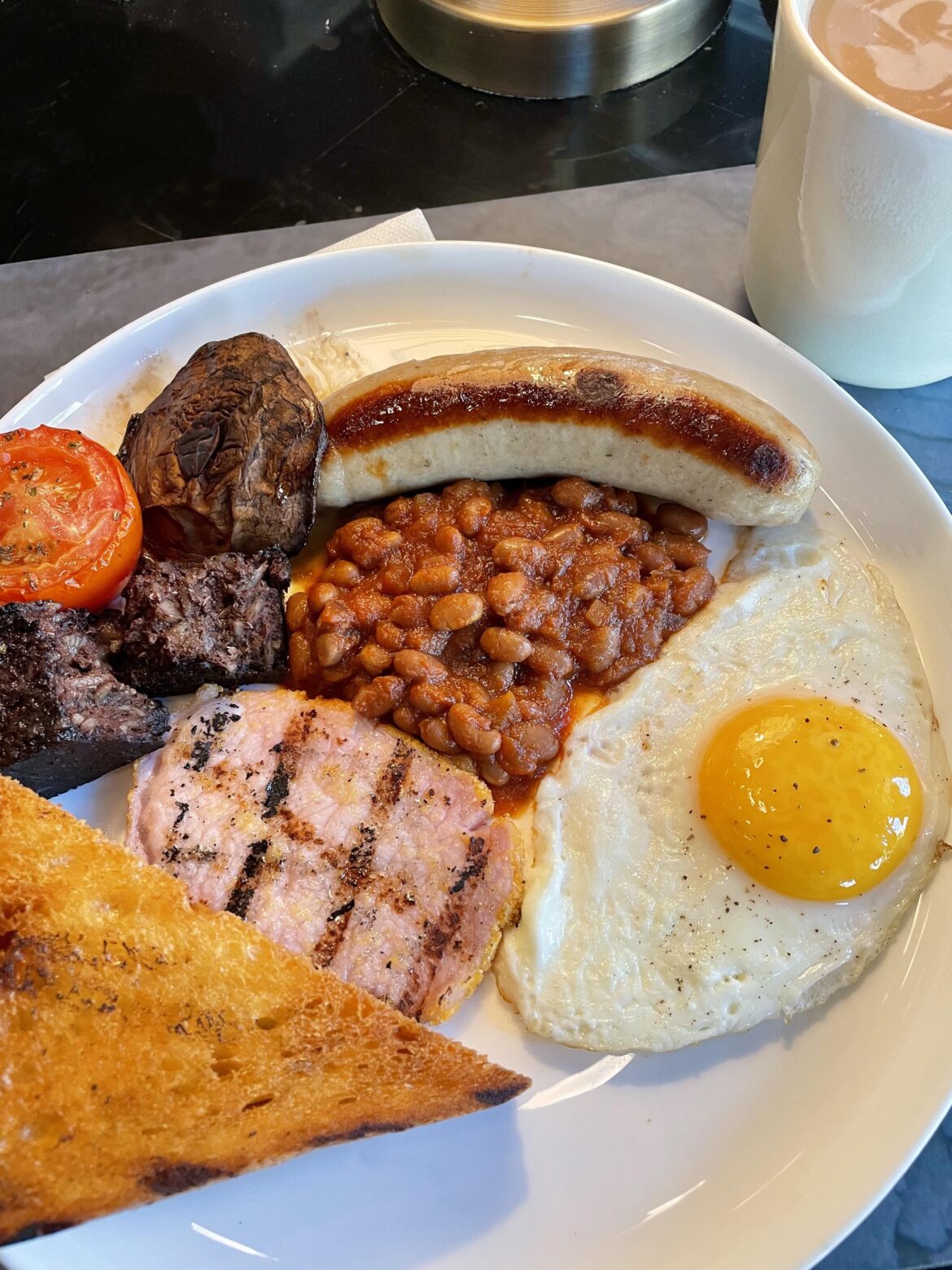 Full English breakfast at The Dorset