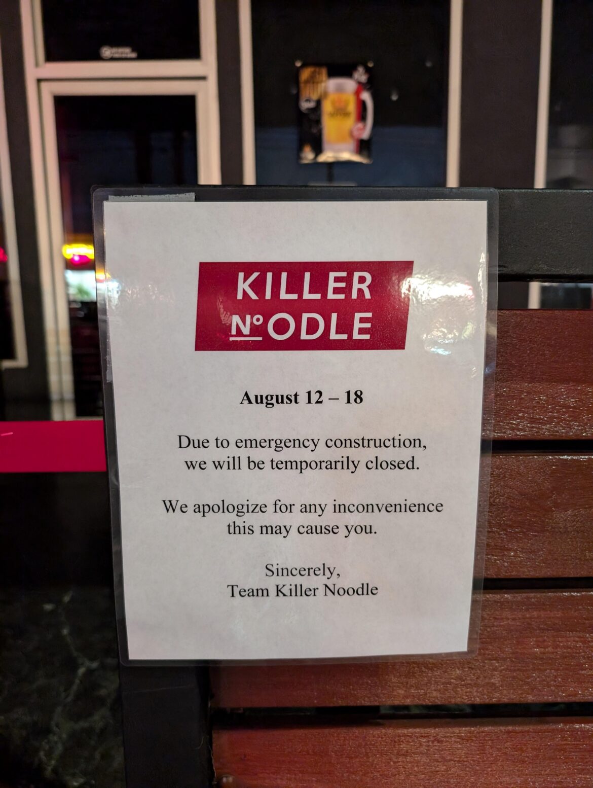 Wrong weekend to crave my favorite ramen