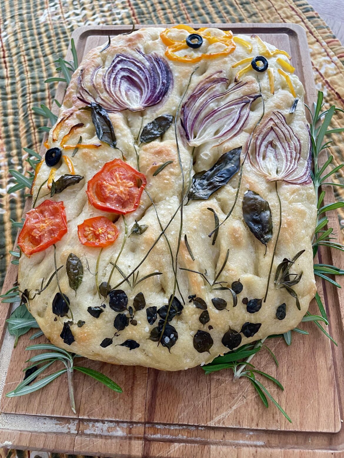Also my first focaccia (okay, second)!