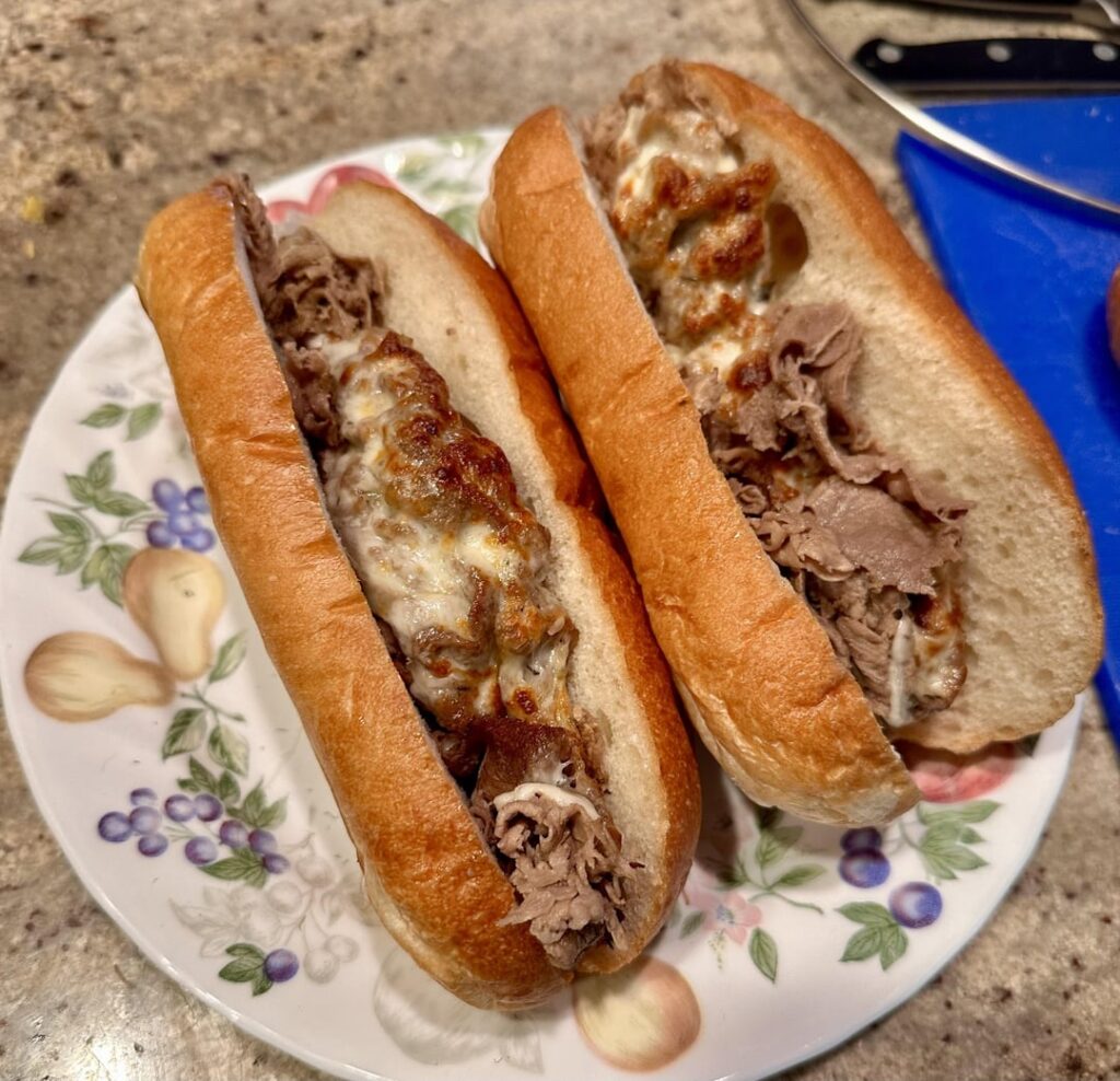 Quick and easy Chicago Italian beef sandwiches.