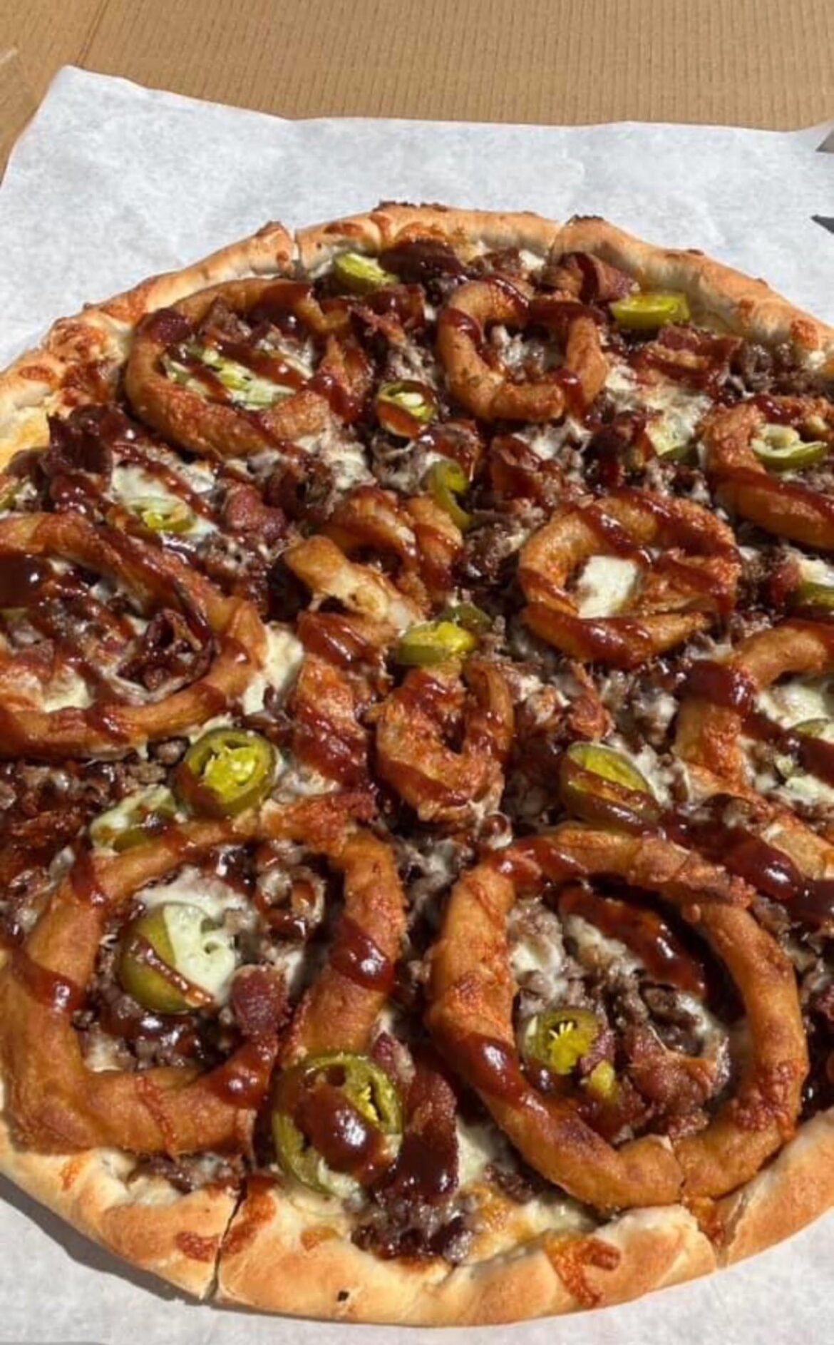 Do onion rings belong on pizza?