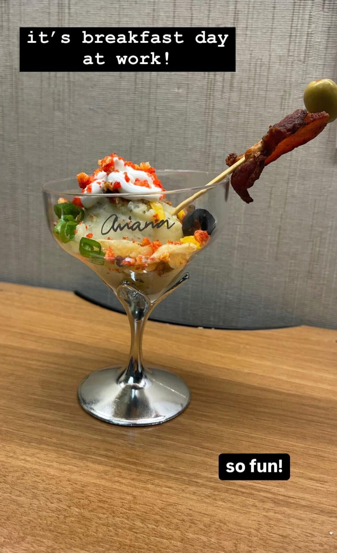 Breakfast is served…in a martini glass?!?