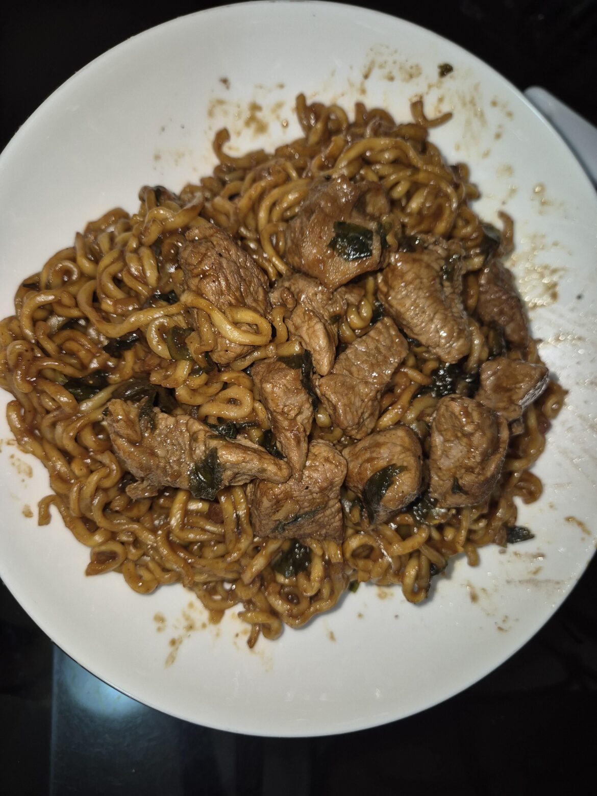 My first with-beef chapaguri. Enjoyed it a lot.