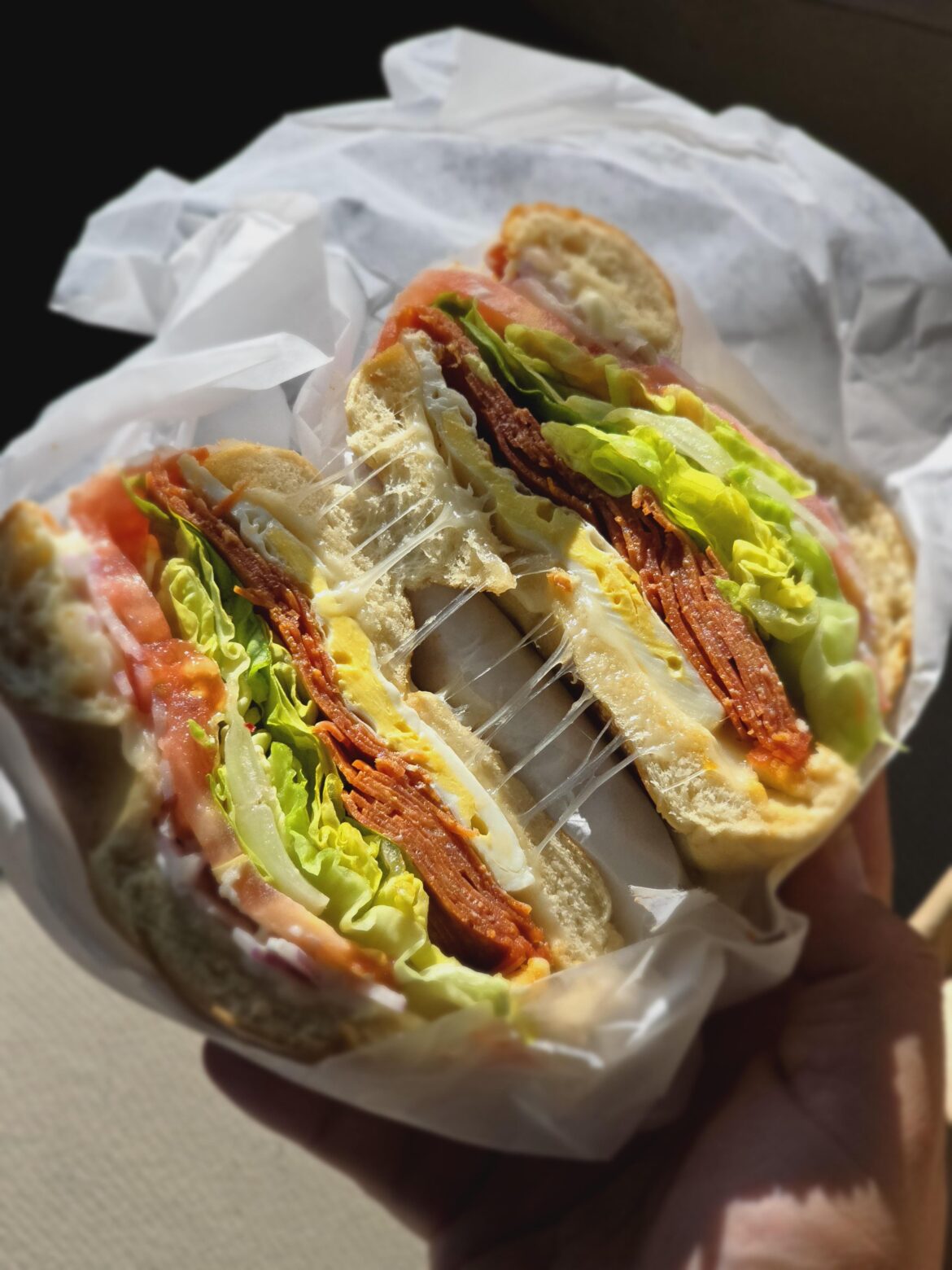 My favorite part about going to church is going to the bagel shop across the street. My once a week fix.