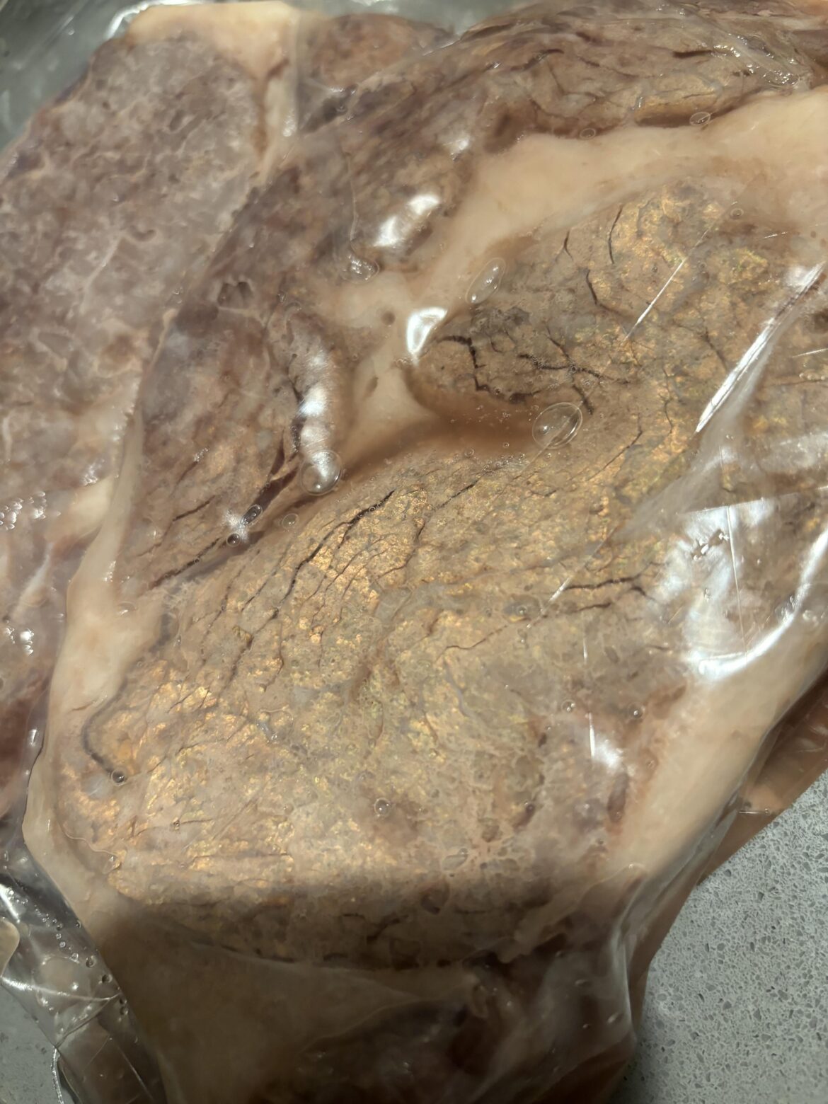 Coppery looking beef?