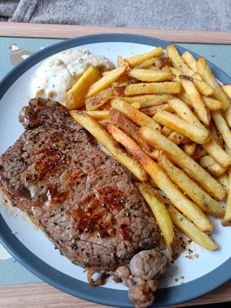 Steak and chips