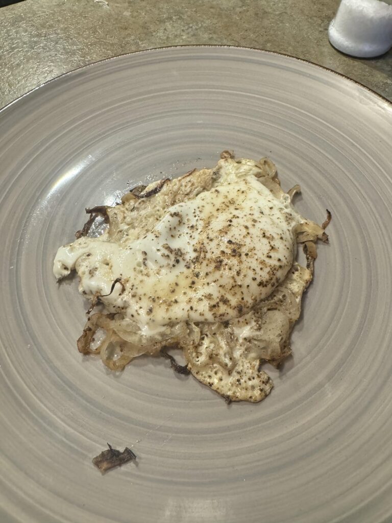 Finally tried the onion egg I've been seeing on this sub.  I'm sold!