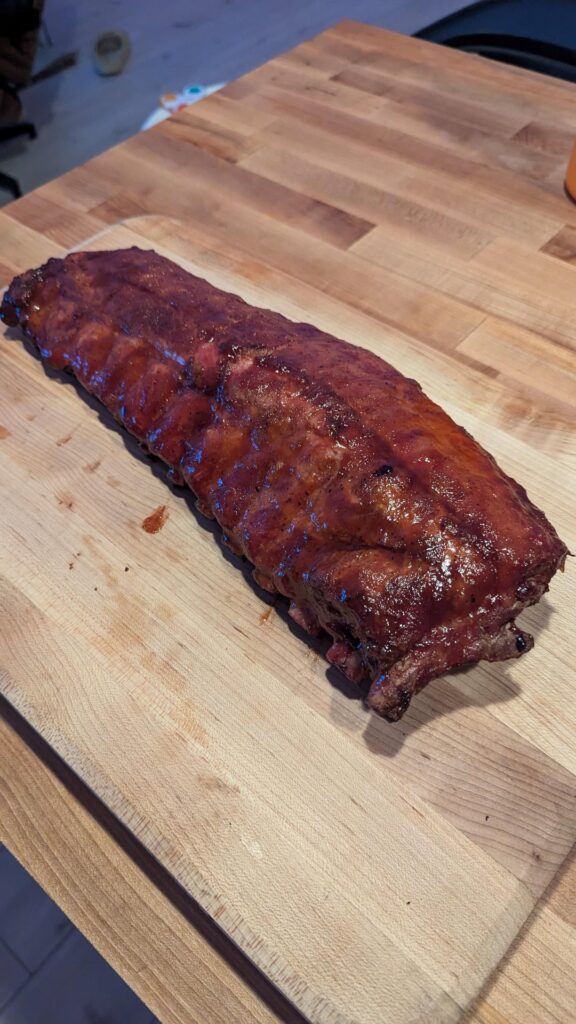 First attempt at smoking ribs