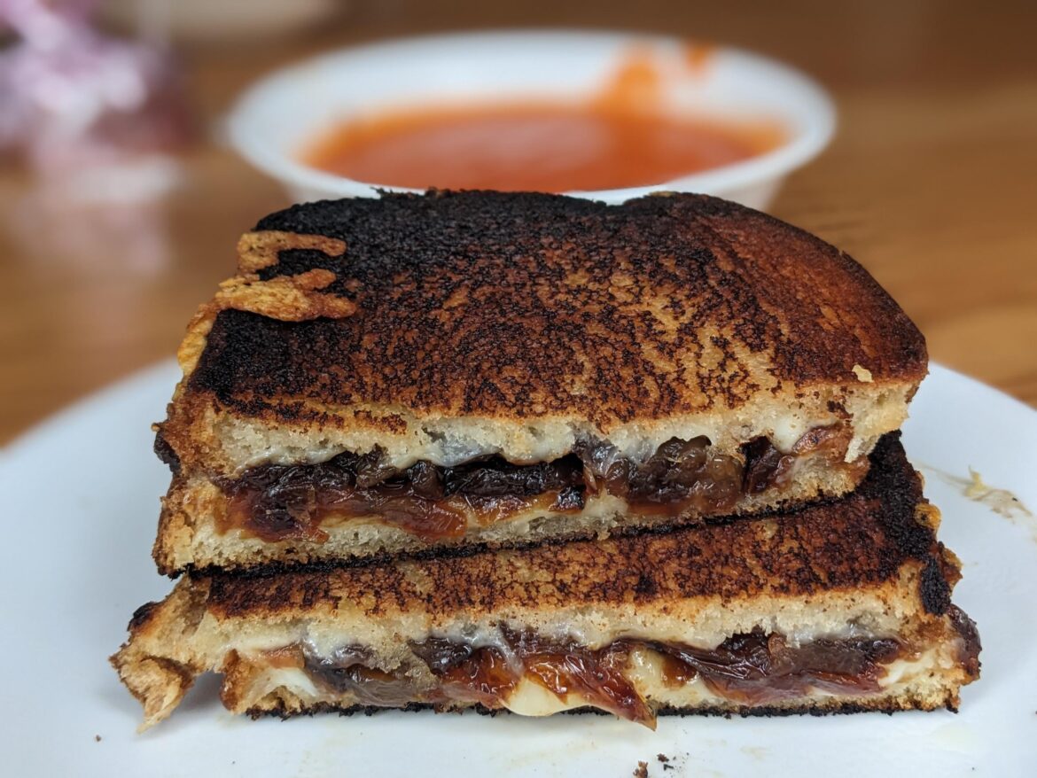 French Onion Grilled Cheese w/ Tomato Soup