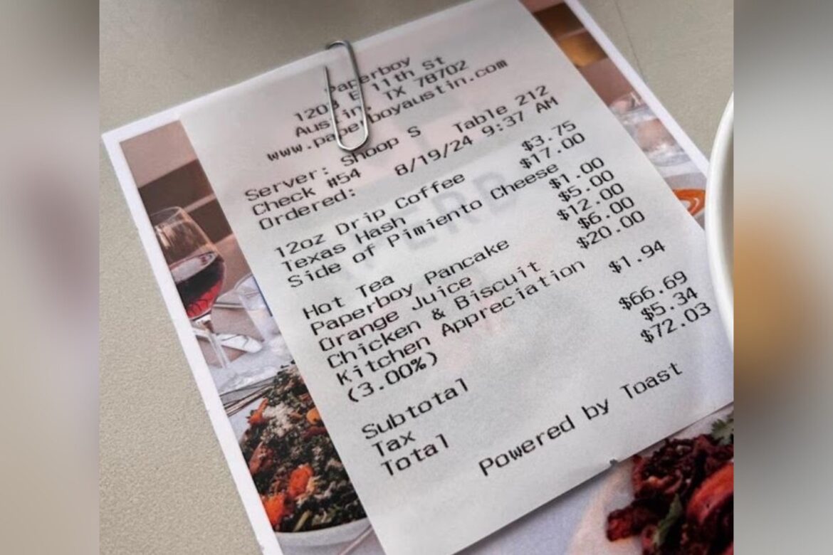 Woman furious over "appreciation" fee added to her restaurant bill