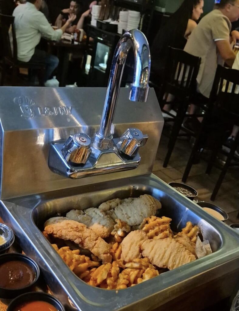 Anything but a plate and everything but the kitchen sink