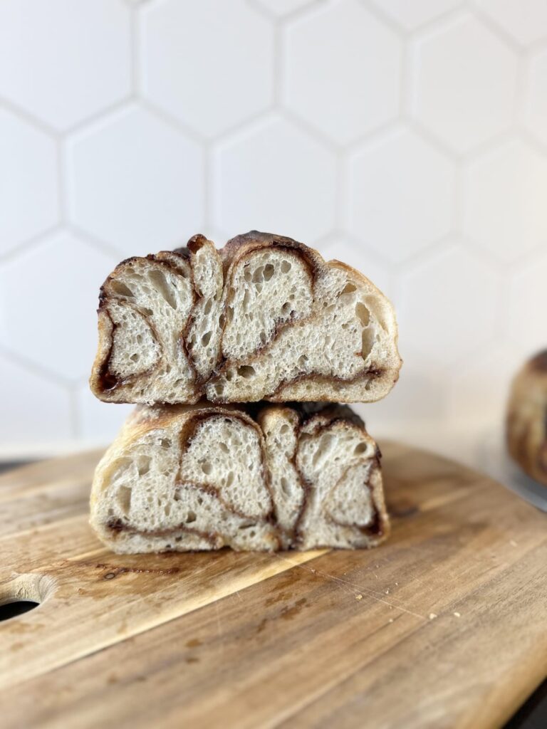 My first inclusion: cinnamon sugar sourdough