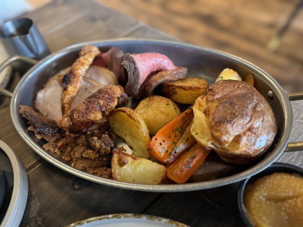 Sunday lunch at the Kensington restaurant in Lynton, North Devon, absolutely bostin