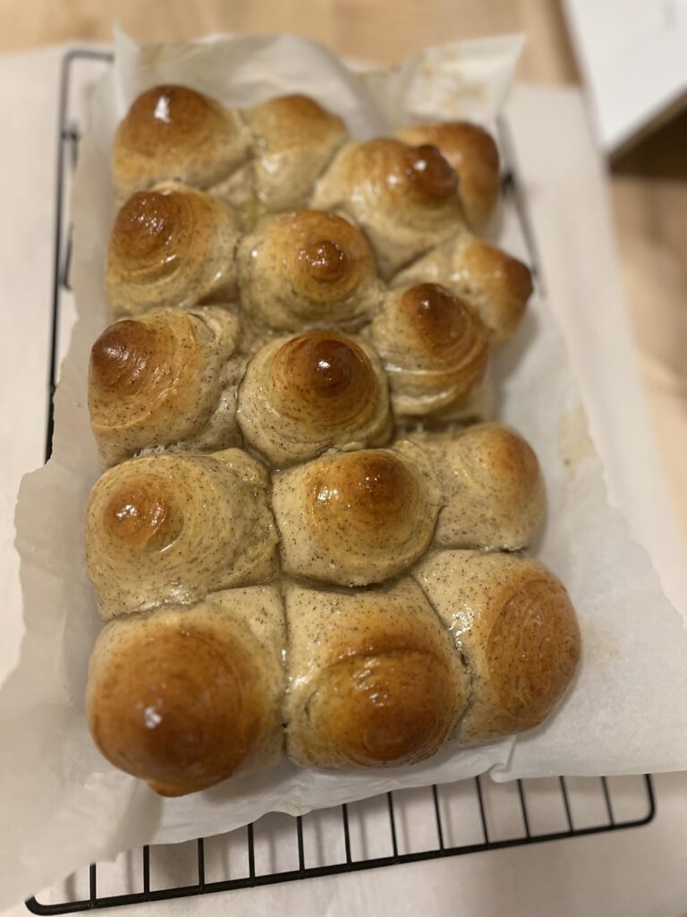 My first thought when I opened the oven: Oh my god, I made nipple rolls!    I swear it was unintentional. 😆😆😆Honey buckwheat buns.