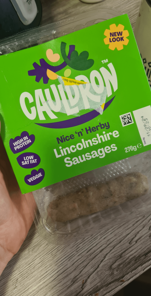 Not a veggie but would easily trade normal sausages for these! Cauldron vegetarian sausages, bought from Asda supermarket, UK.