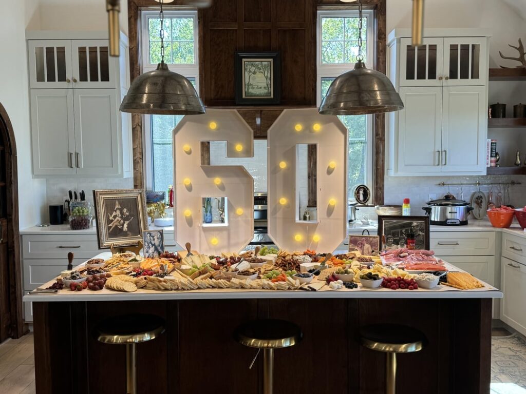 The board we made for a 60th birthday party