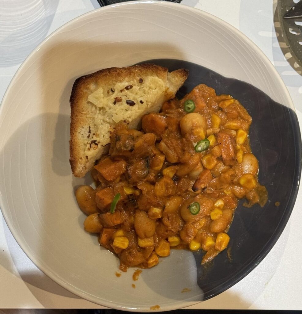 Mexican Stew with Beans, Corn and Sweet Potato