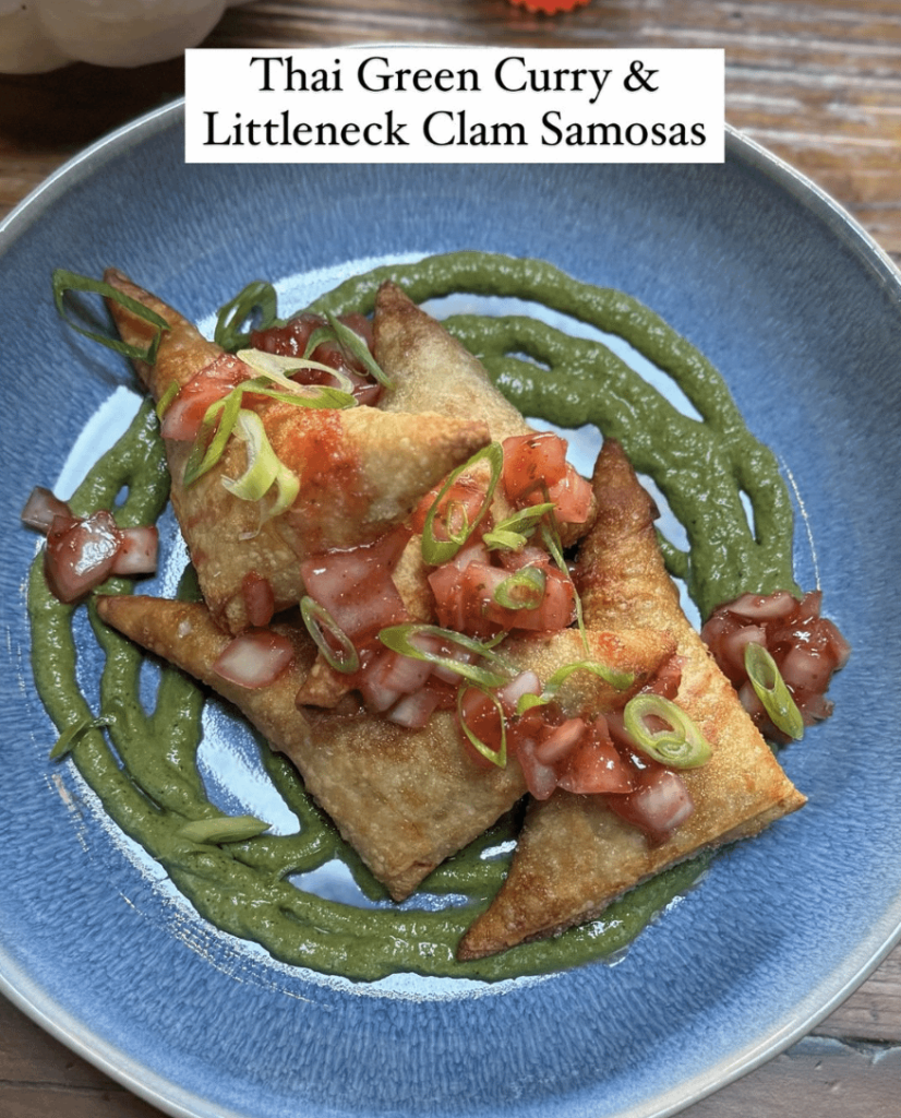 Thai Green Chili & Littleneck Clam Samosas