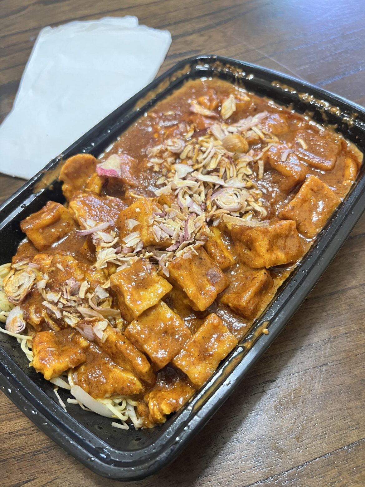 After finally talking the restaurant into it. They started making my dishes Thai hot. This is Khoa Soi