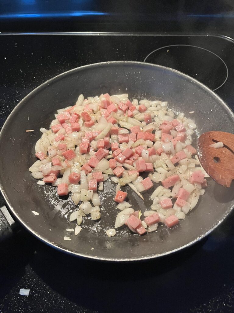How I got my wife to love onions: caramelized onions and spam musubi style fried rice and fried eggs. She hated them before.