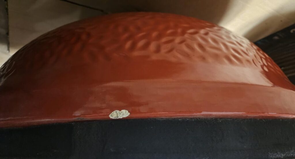 Got a chip on Big joe 3 top dome, 3/4 inch size. Can it be fixed or leave it as is?